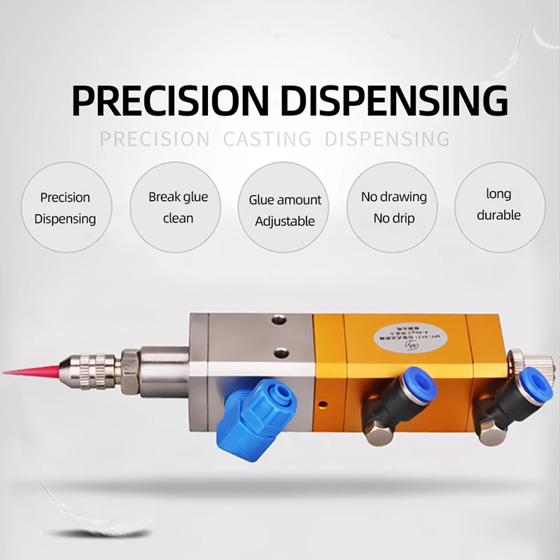 UV Dispensing Valve Anti-drip Silicone Valve Suck Back Epoxy Silicone Resin Glue Pneumatic Precision Dispensing Valve MY-3131