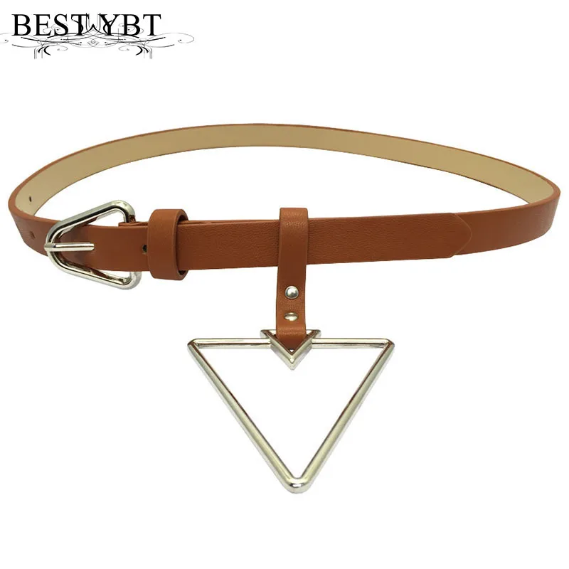 Best YBT Women Imitation Leather Belt Alloy Pin Buckle Belt Decorated Fashion Strap Hot Sale Newest Design Belt With Pendant