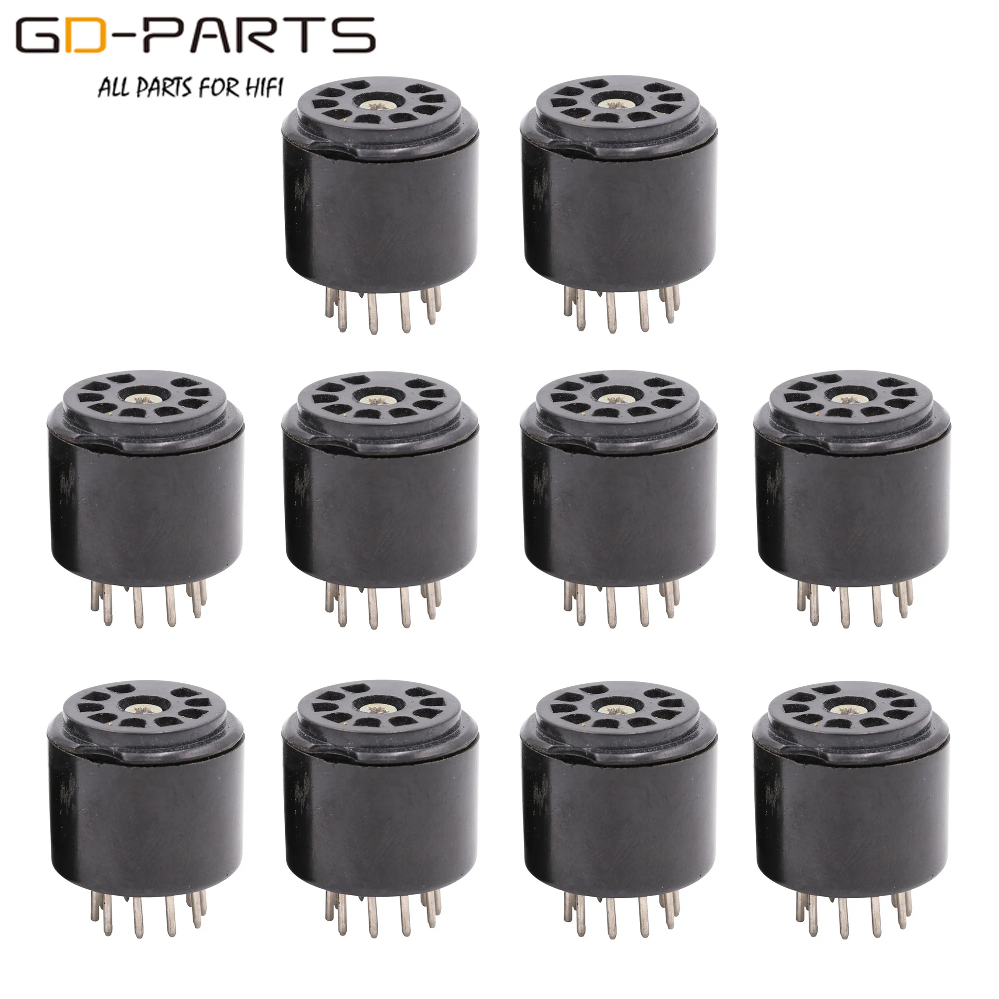 9pin bakelitu rury gniazdo badania Saver dla 12AX7 EL84 5670 12AT7 ECC83 ECC82 6DJ8 Hifi w stylu Vintage wzmacniacz DIY 10 sztuk