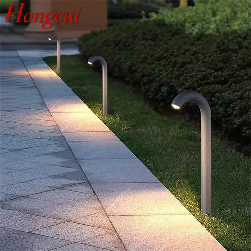 

Hongcui Nordic Creative Lawn Lamp Outdoor Modern LED Light Water Pipe Shape Waterproof for Home Garden