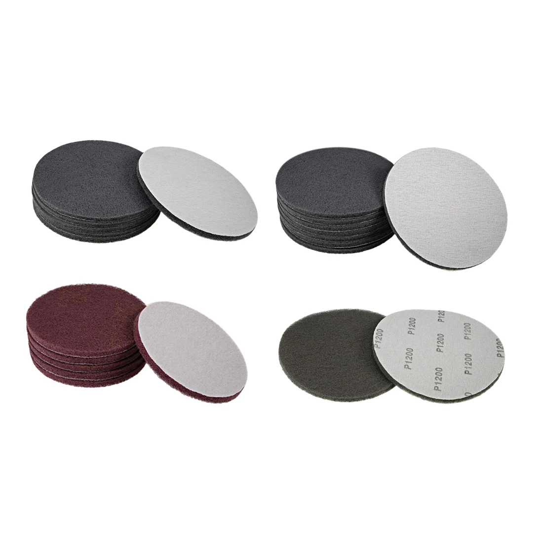 

2/6/8Pcs Scrub Pad 5inch /7 inch 320-1200 Grits Drill Power Brush Tile Scrubber Cleaning Scouring Pads Abrasive Buffing Pads