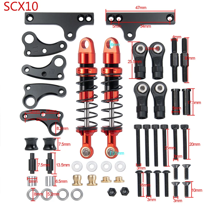AXSPEED RC Auto Cantilever Suspension Shock Kit für 1/10 RC Crawler Axial SCX10 90047 90046 TRX4 4WD Upgrade Teile – Detail 3