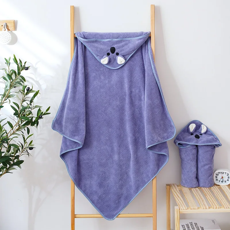 Baby Poncho Hooded Bath Towel Velvet 90*90cm Fleece Hooded Towels Blanket Newborn Baby Hooded Towel Infant Kids Towel