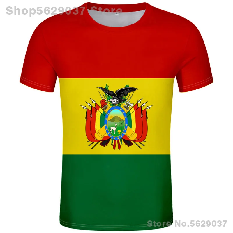 BOLIVIA t shirt diy free custom made name number bol country t-shirt bo nation flag spanish college bolivian print photo clothes