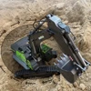 HUINA 1593 1/14 RC 굴삭기 트럭 합금 2.4GHz 무선 제어 자동차 22 채널 건설 차량 소리 장난감 소년 선물 용품 5