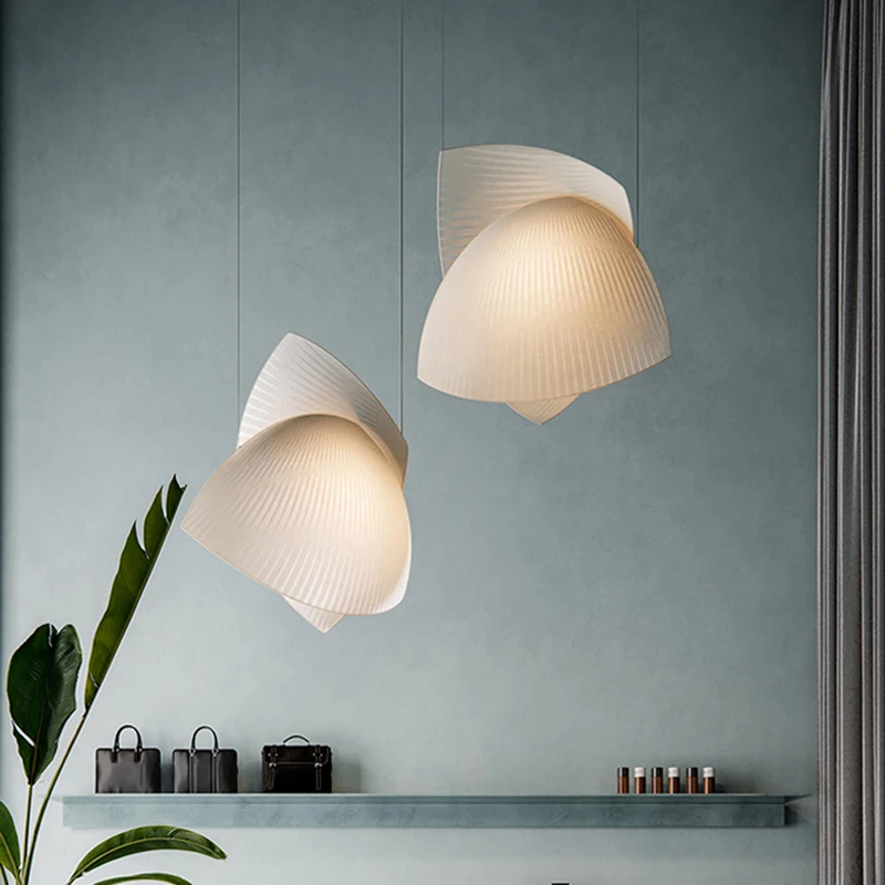 Modern Simple Cloth Pendant Lights Japan Style Silk Lamp Living Room Decor Dining Room Suspension Luminaire Bedroom Hang Lights