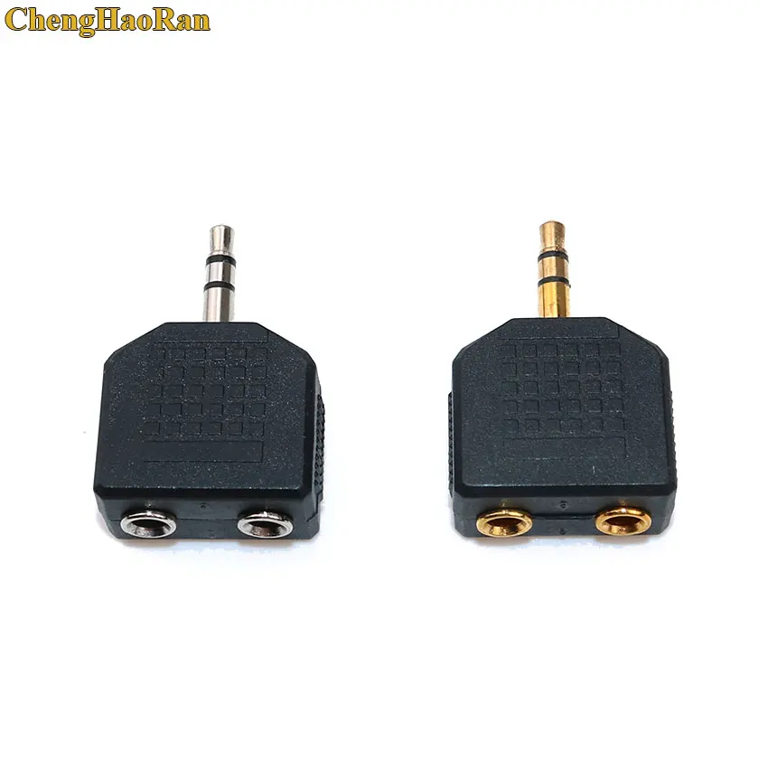 

ChengHaoRan 50pcs 3.5mm to 3.5mm 1 Male to 2 Female 1 to 2 Audio Splitter Adapter for Computer Speaker Earphone Headphone