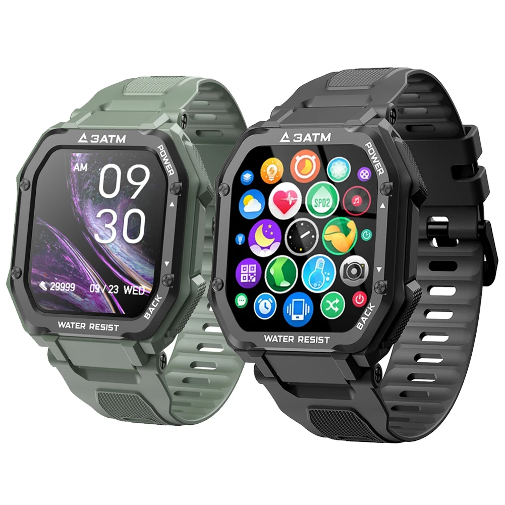 

2023 New 1.7 Inch 3ATM Waterproof Sport Smart Watch Fitness Tracker Call Watches For Android iOS