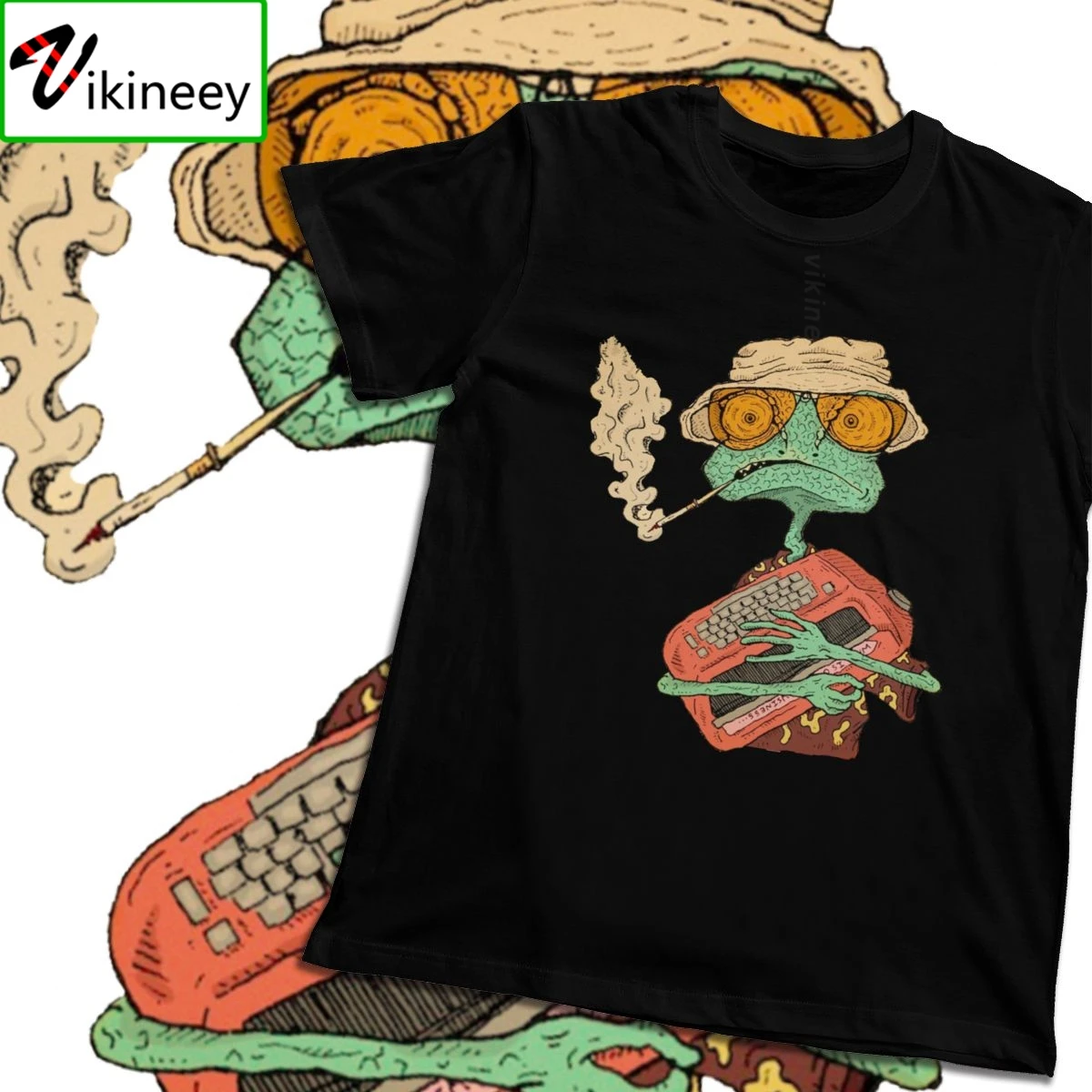 Round Collar Rango Fear And Loathing In Las Vegas Smokes T Shirt Hip Hop For Man 100% Cotton La Camiseta US Size