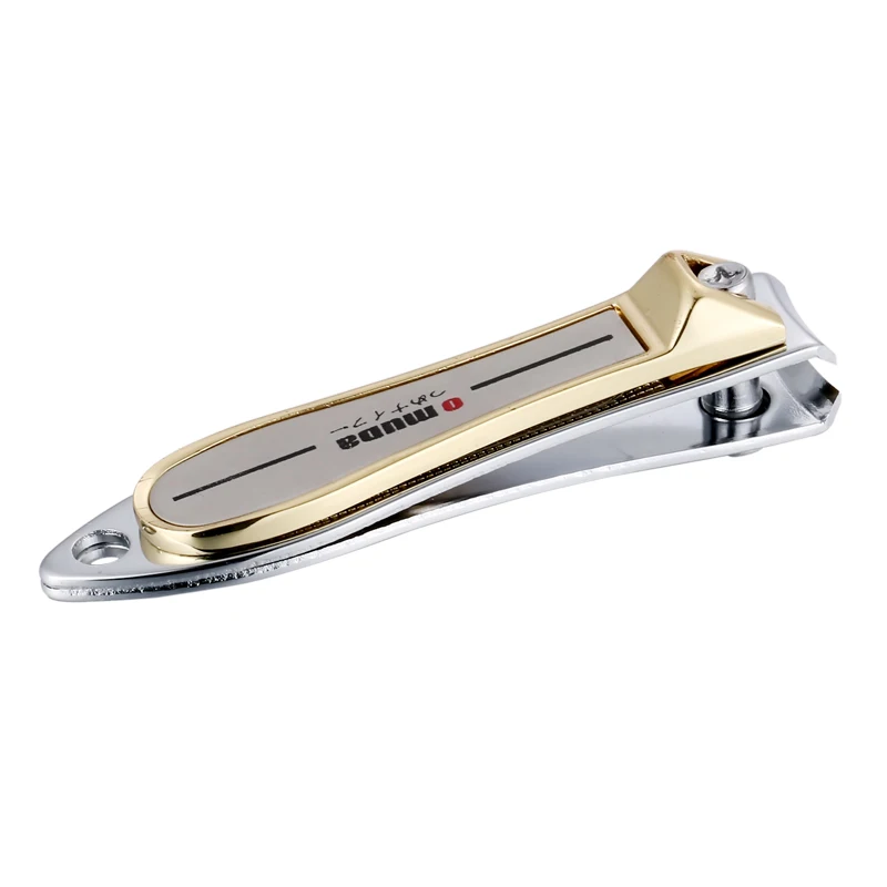 1 PC Stainless Steel Nail Clipper With Nail File Quality Manicure Nail Cutter Trimmer Gold Edge Letters Carve