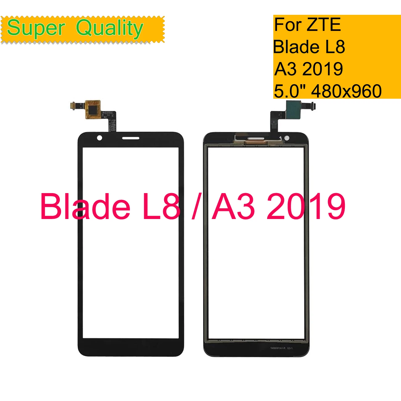 10Pcs/Lot For ZTE Blade L8 Touch Screen Digitizer Front Outer Glass Sensor A3 Lite 2019 Touch Panel LCD Glass Lens Replacement