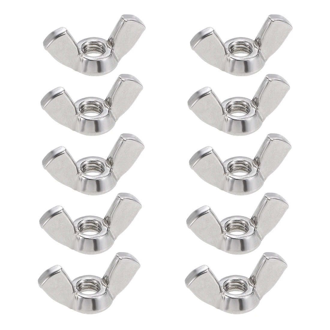 

10pcs #10-32 Wing Nuts 304 Stainless Steel Shutters Butterfly Wing Nut Hand Twist Tighten Fastener Tool