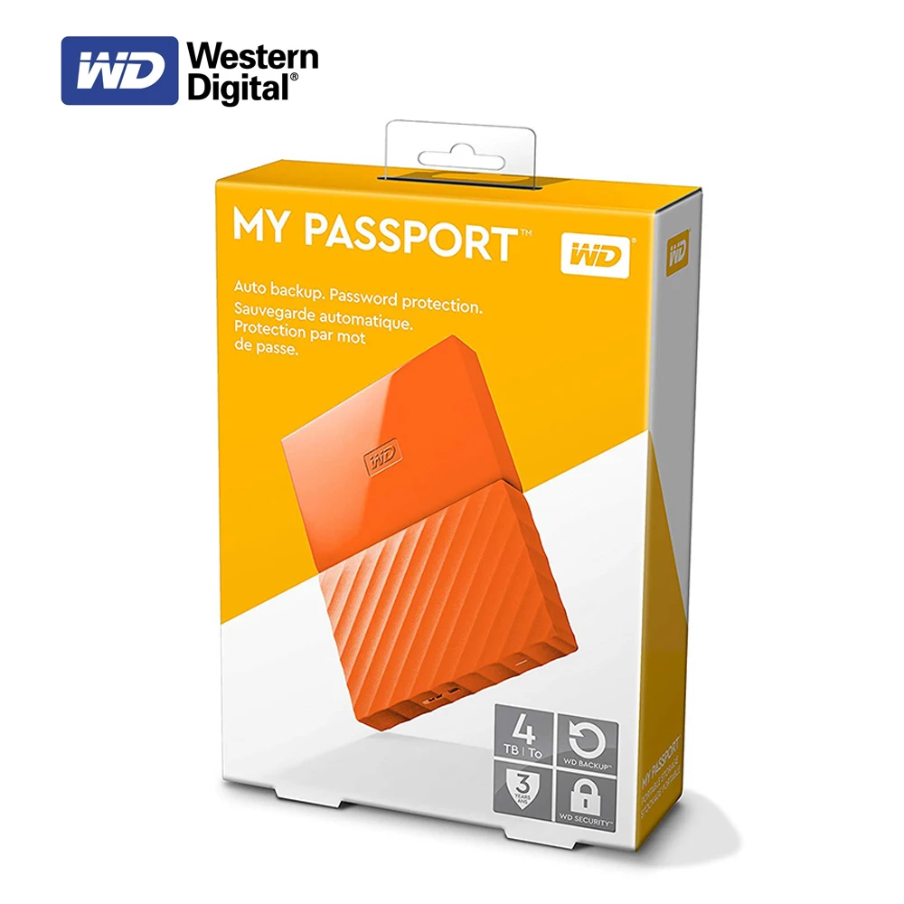 Western Digital My Passport HDD 2TB 4TB  USB 3.0 Portable External Hard Drive Disk