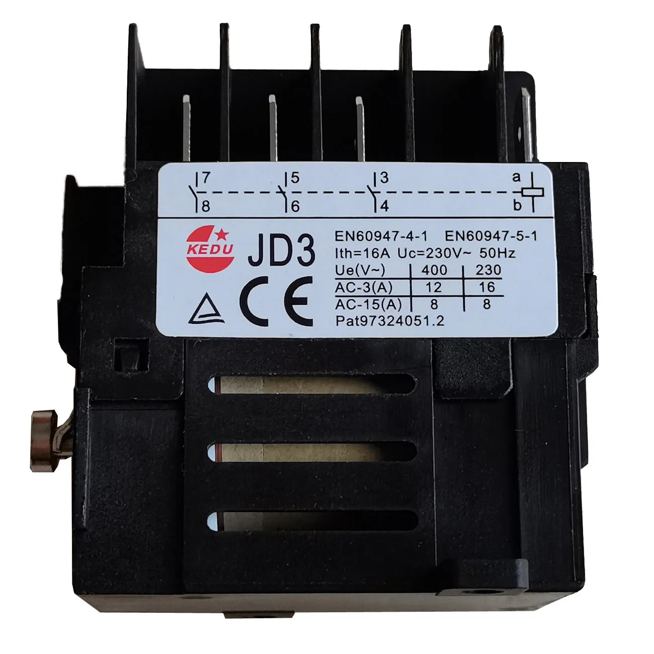 KEDU JD3  JD4 Electromagnetic Relay with Power Failure and Undervoltage Protection Function 16A 230V 400V CE