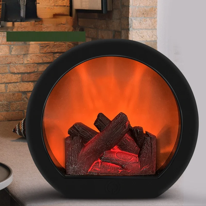 

Flame Fireplace Wind Lamp Smart Touch Switch Simulation Hot Charcoal Decoration Energy-saving Anti-leakage Flame Wind Lamp