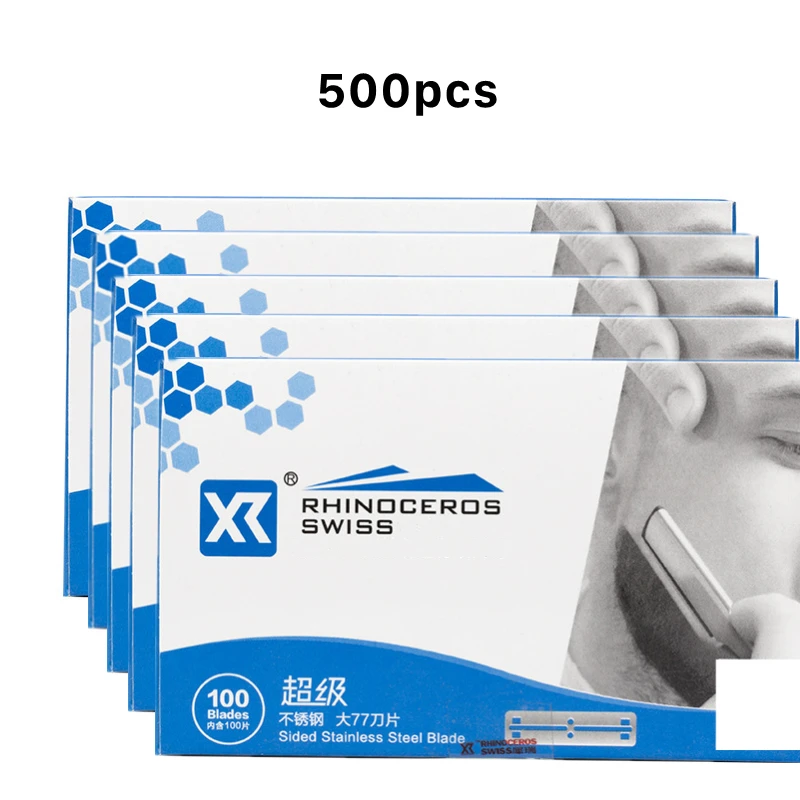 50/600 pces grande 77 lâmina clássica lâmina de barbear de segurança em linha reta lâmina de lâmina de lâmina dupla borda de aço inoxidável