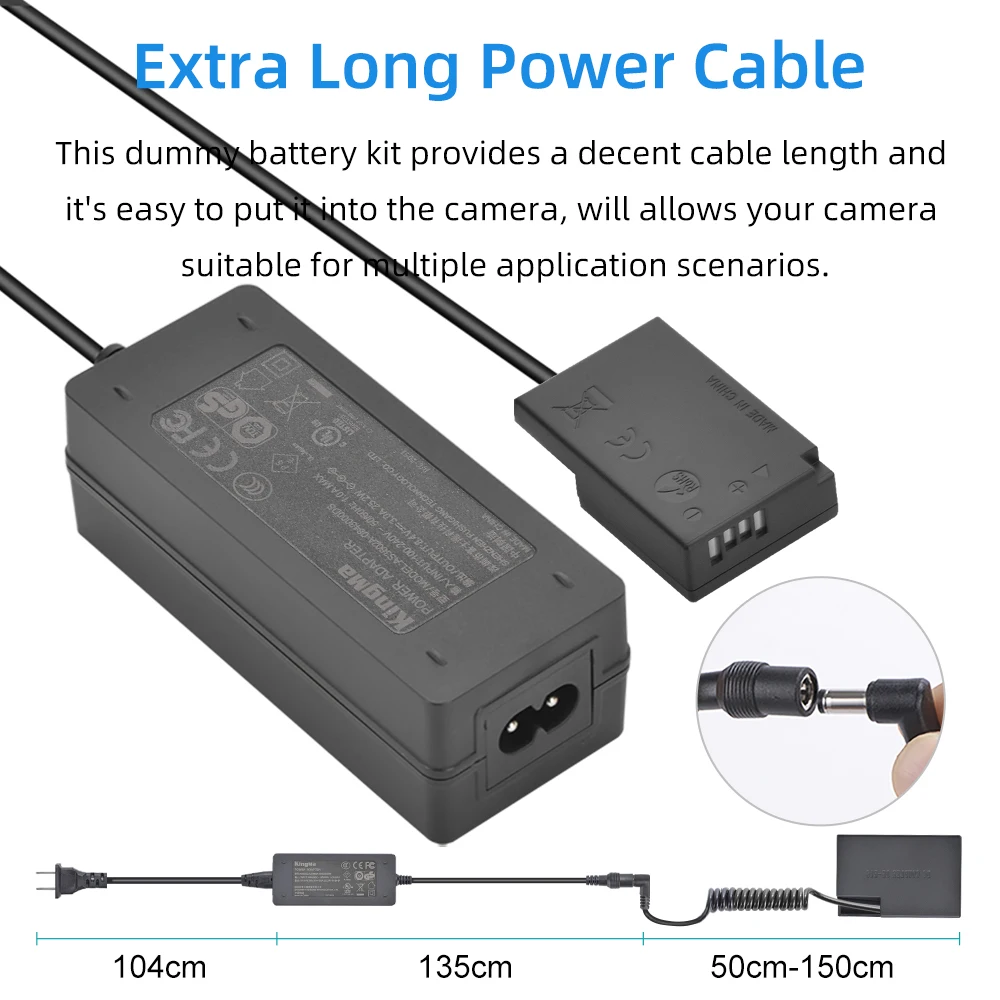 KingMa LP-E17 LPE17 imitacja baterii zasilanie prądem zmiennym dostaw Adapter do canona EOS RP 77D 850D 800D 760D 750D 200D II 200D imitacja baterii