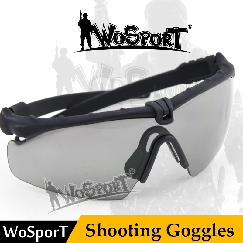 

Wosport men sport Tactical Military Glasses Army Eyewear Shooting Polarized Goggles With Helmet For Wargame