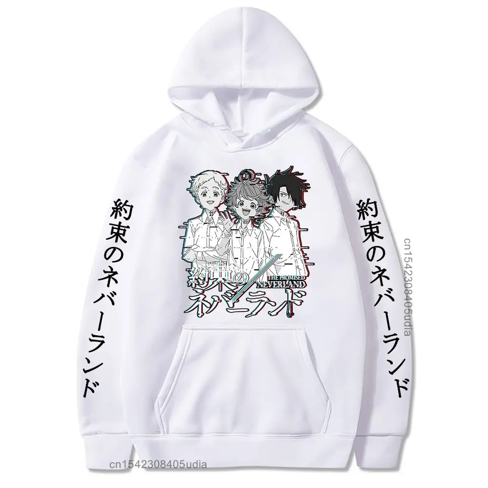 Anime The Promised Neverland Hoodie Fashion Brand Printed Streetswear Women Men Hoodies Male Clothes Tees