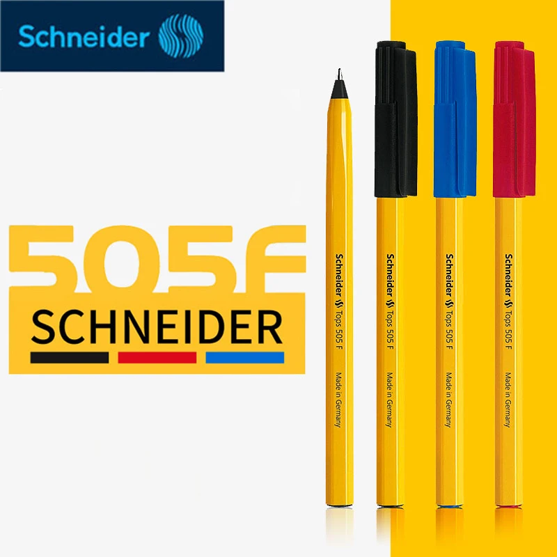 1pcs German Schneider 505F Neutral Pen 0.5mm Ball Pen Large Capacity Student Examination Waterproof, Smooth and Portable