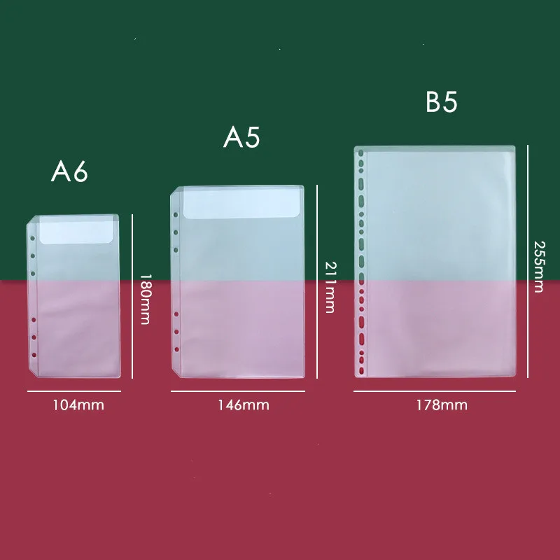 A6 A5 B5 PVC przezroczysta torba ręczna książka przechowywanie aktówka torba informacyjna notatnik wizytówka książka luźny worek na liście