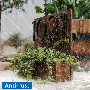 Ngôi nhà bên ngoài nổi, dấu hiệu số hiện đại, địa chỉ căn hộ màu đen thêm, hộp thư, 0-9, 142mm 12 Số cửa bán hàng chính - №9