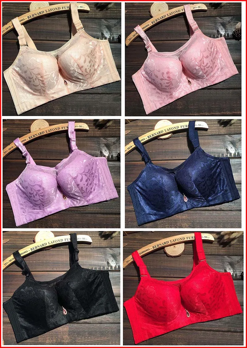 French Women sexy lace full-cover bra big bust 36-50 C D DD E F Cup cotton Brassiere hot Brand Ladies sheer bra Push Up bh C3311