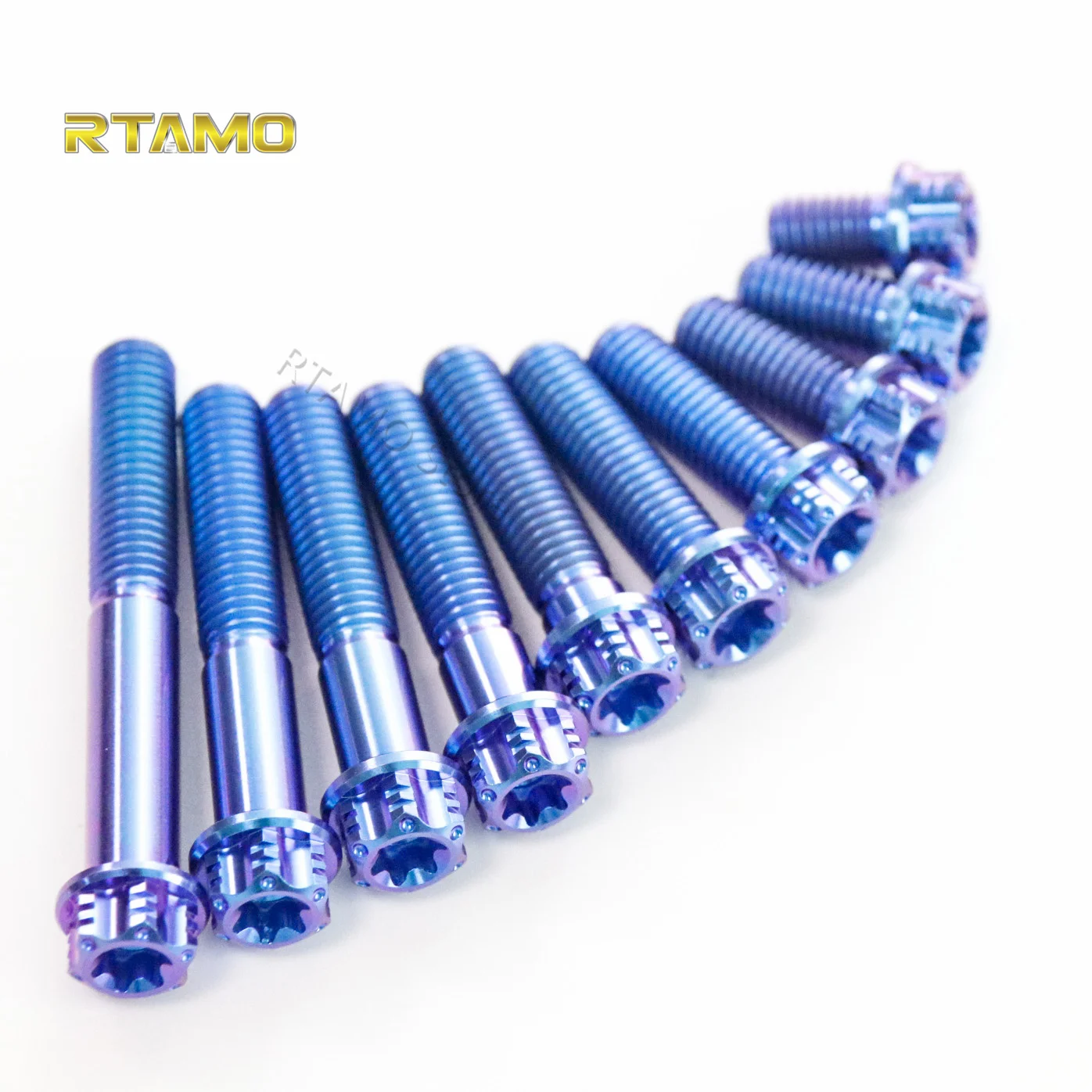 Motorcycle Titanium Bolts Torx  Flanged Race Spec Head Screws with Holes M8x12/16/20/25/30/35/40/45/50/60mm