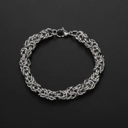 Width 8MM Men's Stainless Steel Chain Bracelet Fashion Punk Hip Hop Jewelry Will Not Discolor Link Bracelet Length 20CM