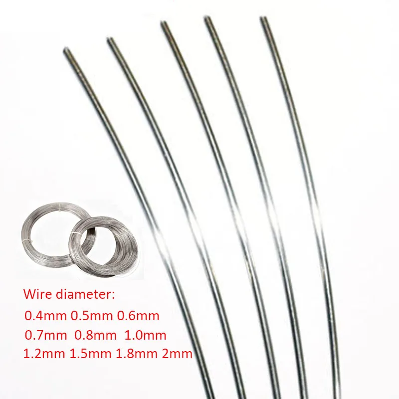 1-10Meters Springs Wire 304 Stainless Steel Wires 0.4/0.5/0.6/0.7/0.8/1/1.2/1.5/1.8/2mm