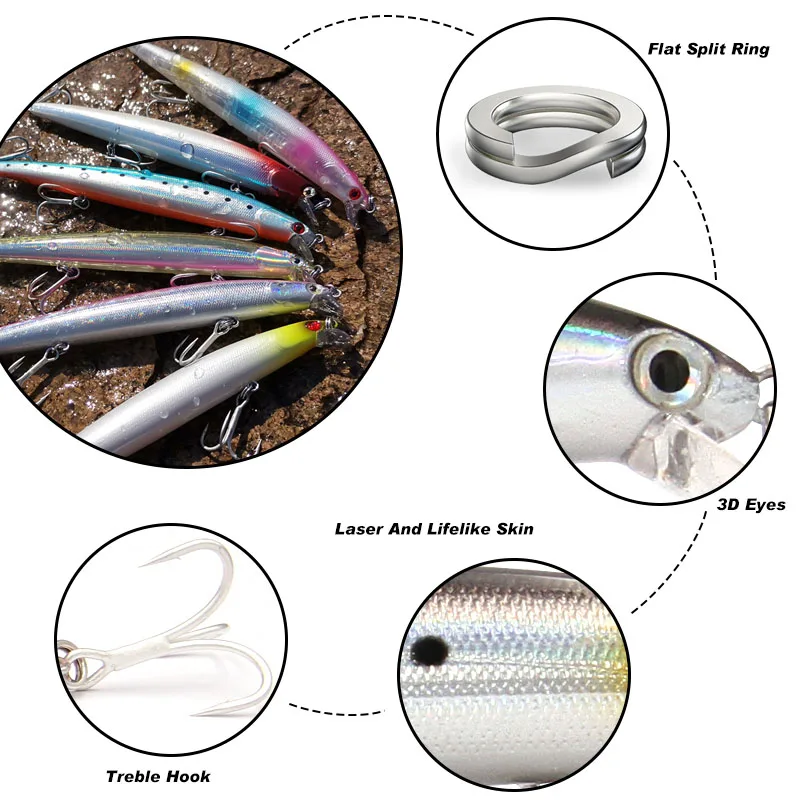 TacklePRO M27 Minnow Floating  lure 130mm 13.5g long cast minnow Hard Lure 1PC Fishing Bait Wobblers Swimming Depth 1.5M