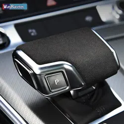 Ultrasuede Suede Leather Gear Shift Knob Trim Cover Protector Decoration For Audi A6 A7 C8 Q8 SQ8 S8 Q7 RS7 2020 RS6 Accessories