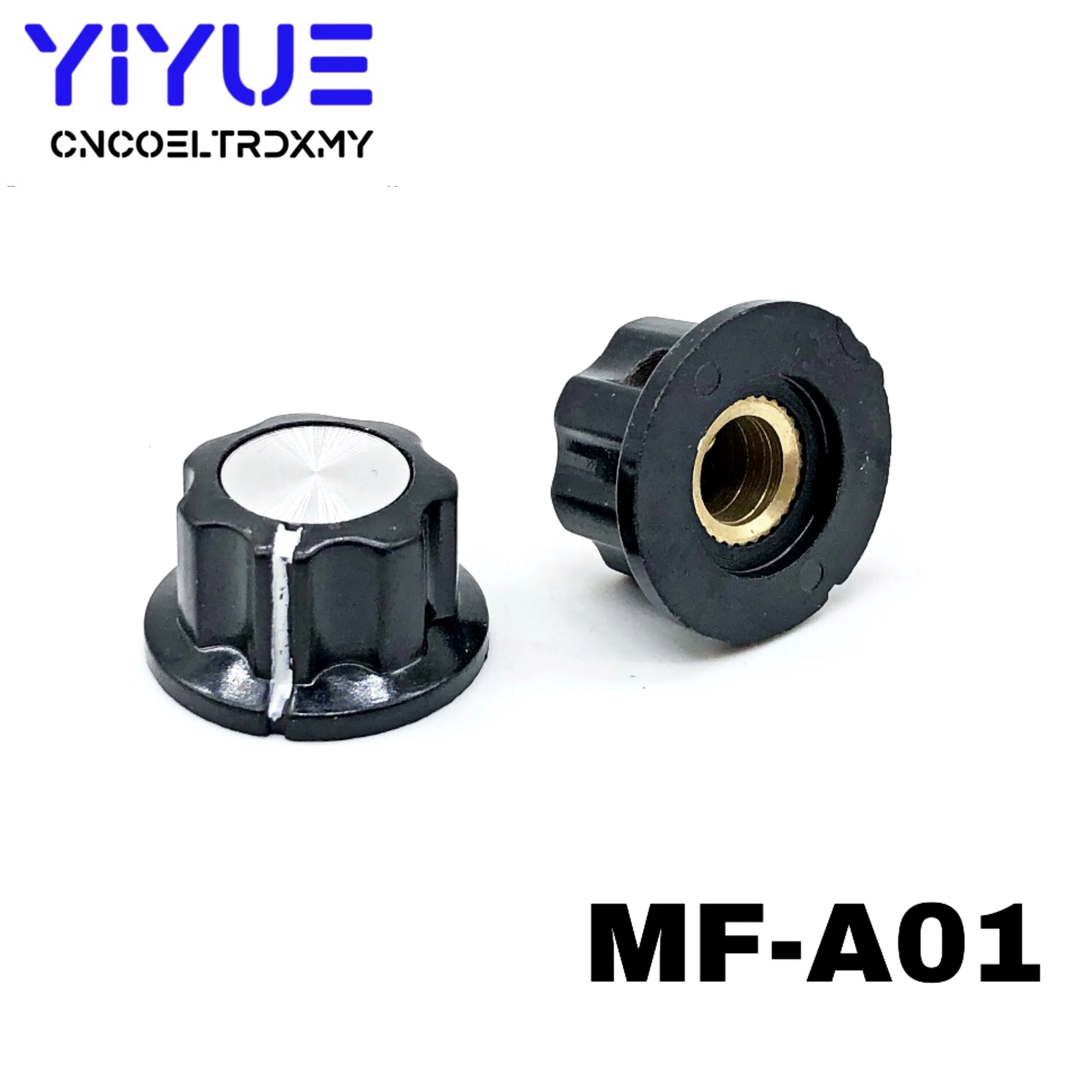 2Pcs Potentiometer ลูกบิดหมวก 6 มม.MF-A01 MF-A02 MF-A03 MF-A04 MF-A05 สวิทช์หมุนลูกบิดหมวก WHT118 WX050