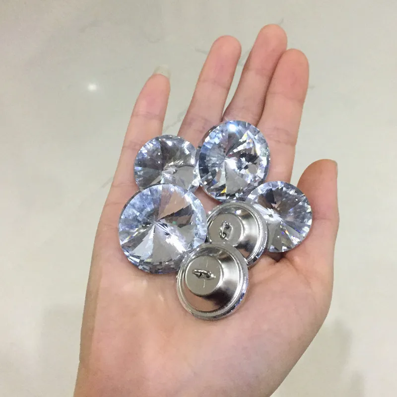 Crystal Rhinestone Buttons for Clothing, Headboard, Sofa Craft, Sewing Accessories, 18mm-25mm, 50 PCs/Lot