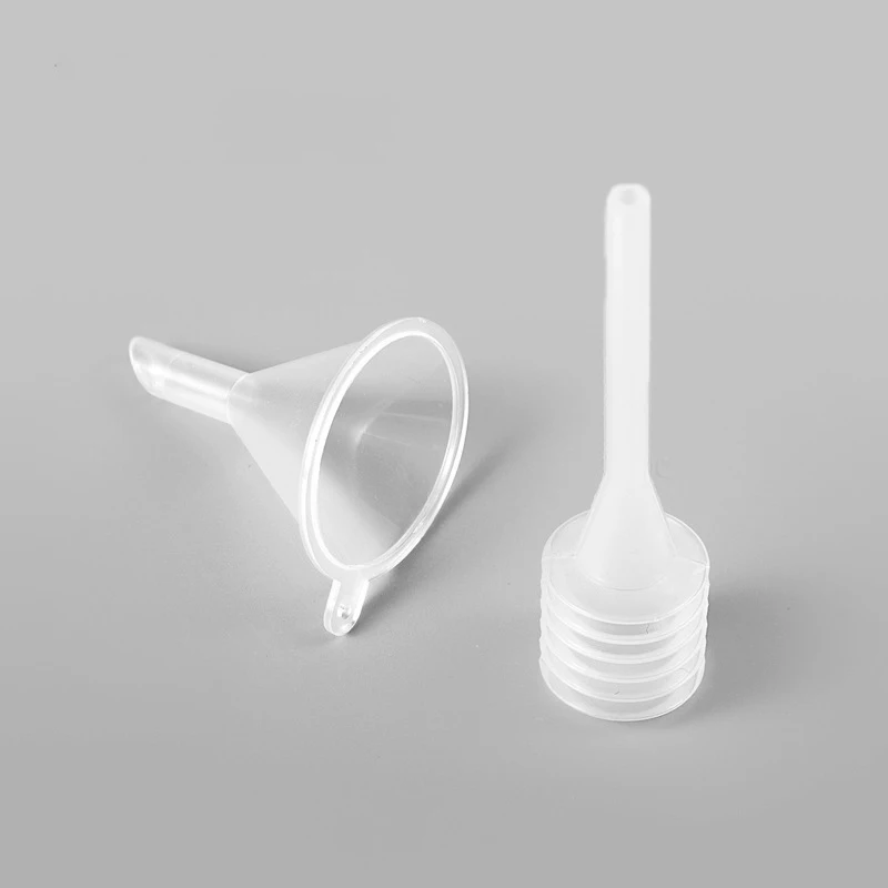 10 Uds Mini de Embudo de plástico Hopper accesorios de cocina Perfume de aparatos emulsión embalaje auxiliar botella rellenable botella de accesorios