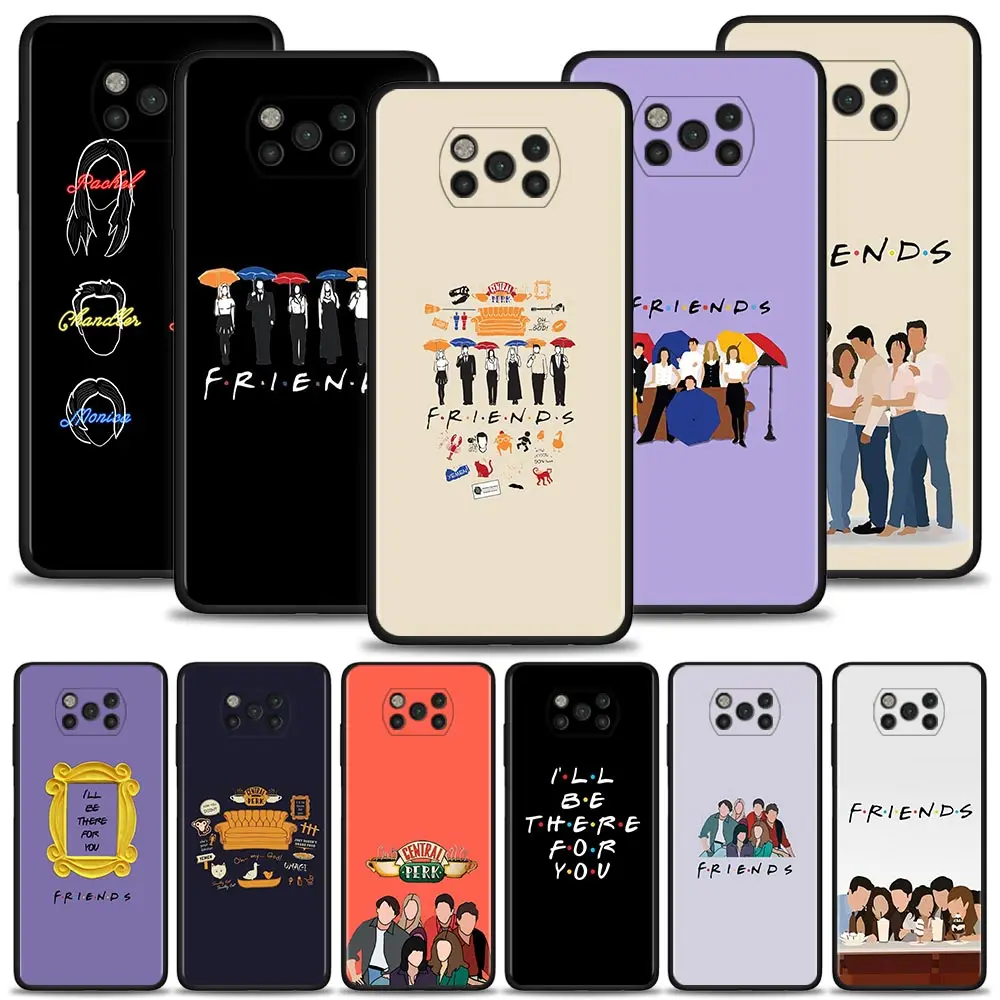 Phone Case For Xiaomi Poco X3 NFC X4 M4 Pro M3 M5 Pro F5 F1 for Mi 13 12 11 11T 12T 10T 9T Note 10 Lite Black Friends TV Show