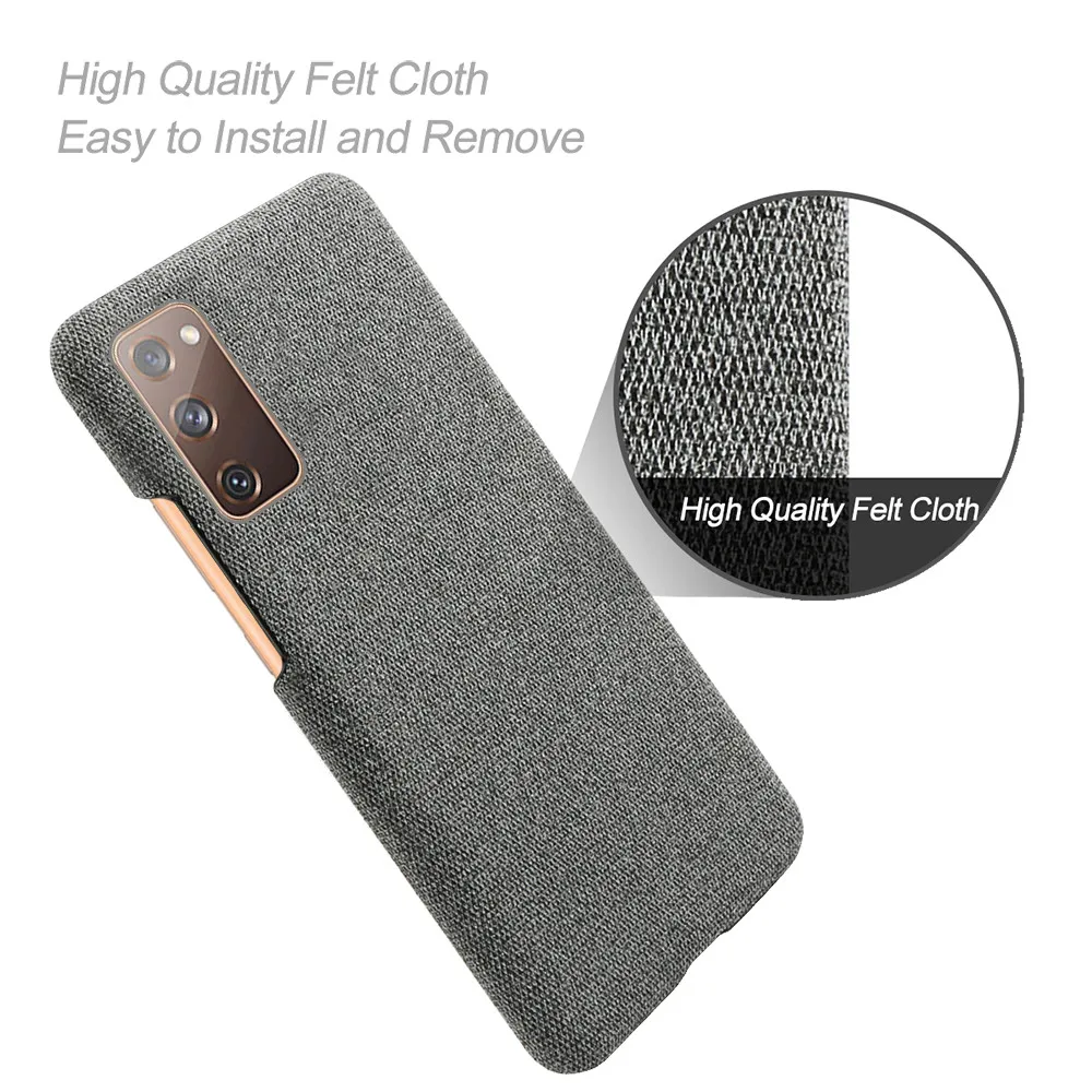 Anti-slip Ultra Thin Fabric Cloth Case For Samsung Galaxy S20 FE Phone Fitted Cover For samsung Galaxy s20 FE Fan Edition s20FE