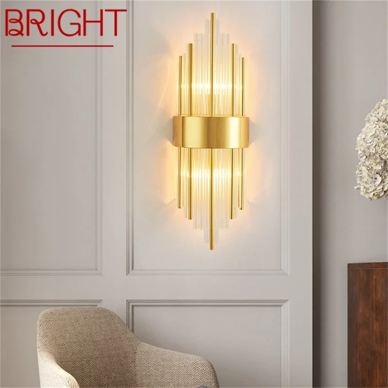 

BRIGHT Indoor Wall Lamp Sconces Modern LED Gold Lighting Fixture Decorative For Home Bedroom