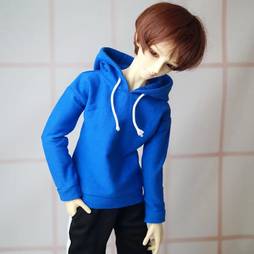 

BJD Blue Hoody Outfits Top Sports Clothing Casual For 1/4 1/3 SD17 70cm 17" 24" Tall BJD doll MSD SD DK DZ AOD DD Doll HEDUOEP