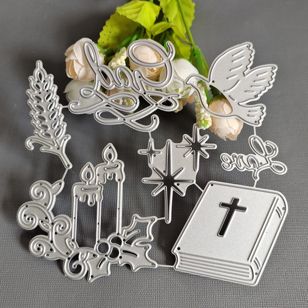 Christianity 7pcs New Metal Steel Cutting Dies Stencils for Making Scrapbooking DIY Album Paper Cards Embossing Die