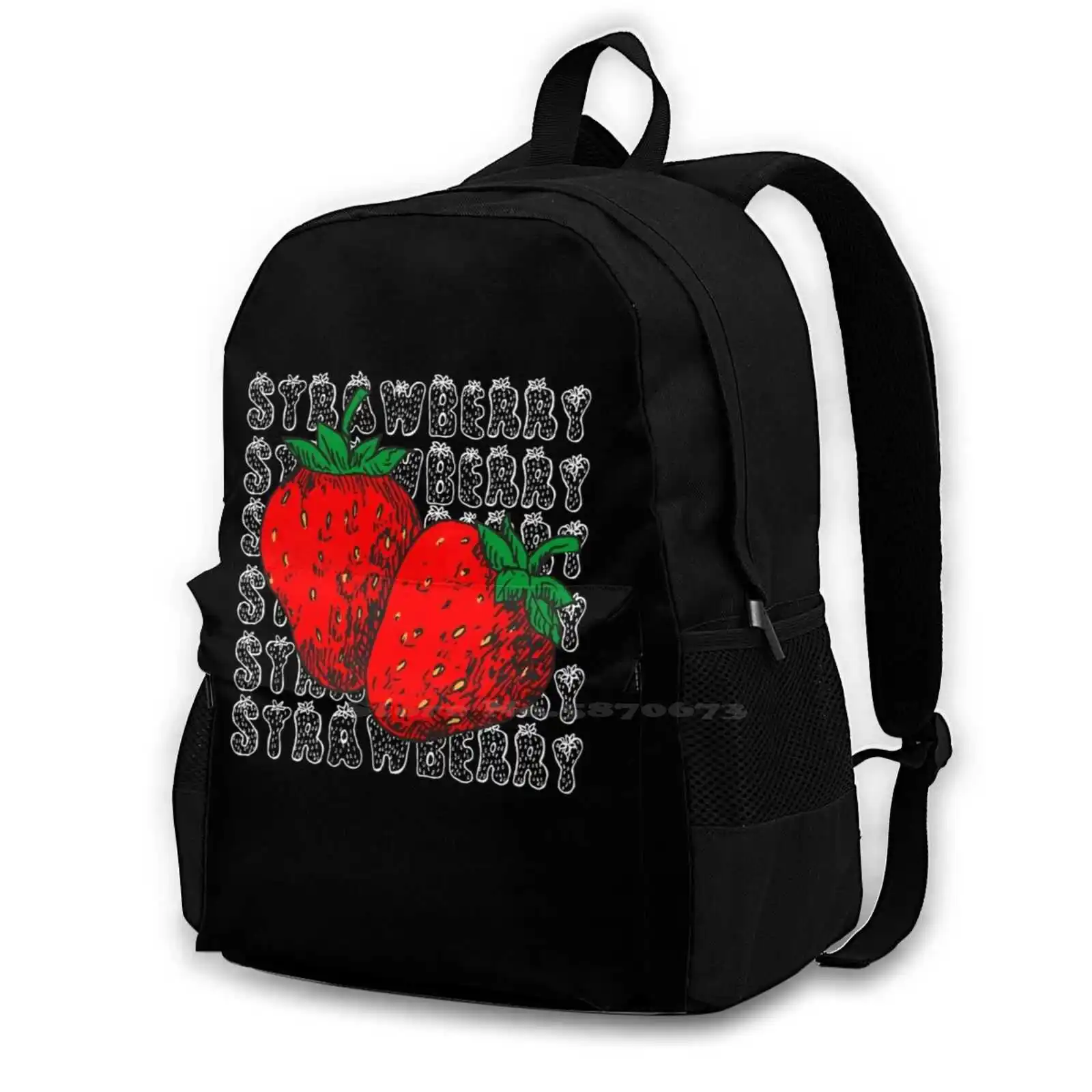 

Strawberry White Hot Sale Schoolbag Backpack Fashion Bags Cute Pink Food Kawaii Drink Aesthetic Berry Pastel Peach Summer Sweet