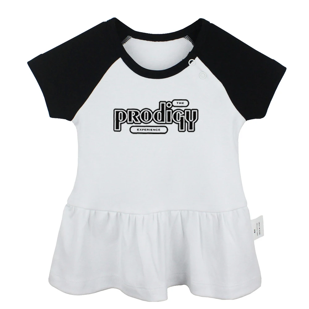 The Prodigy Experience Electronic Music Band THE BLACK EYED PEAS Design Newborn Baby Girls Dresses Toddler Infant Cotton Clothes