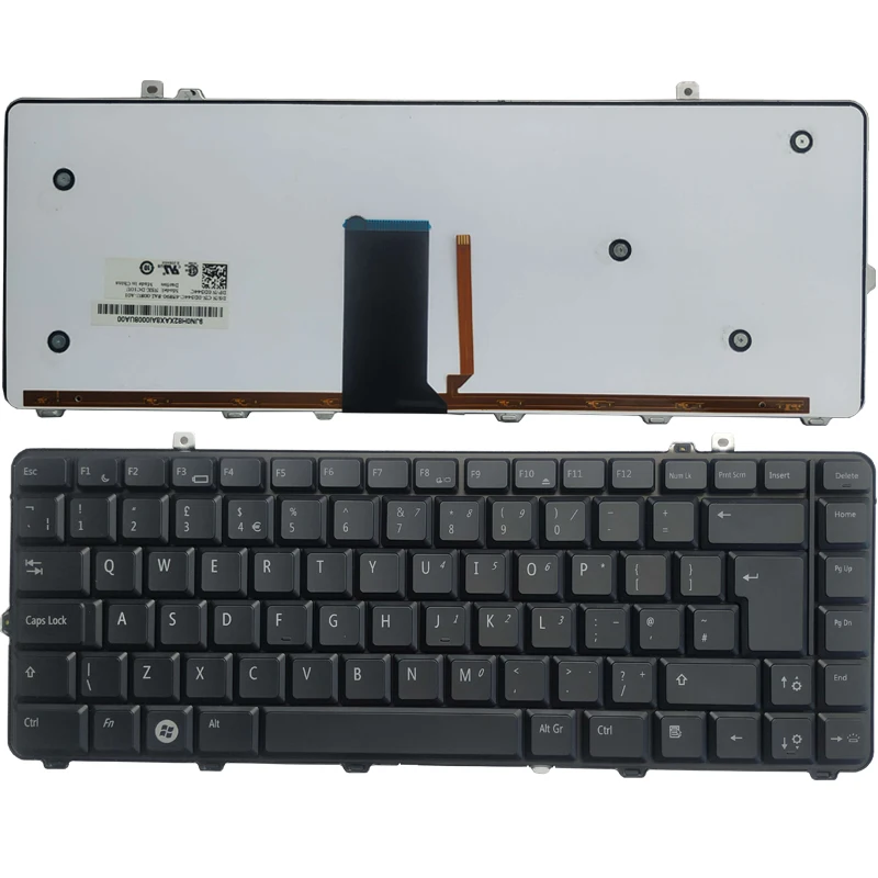 New Laptop UK Keyboard for DELL Studio 1557 1555 1558 1535 1536 1537 1435 PP24L PP39L PP33L With Backlight