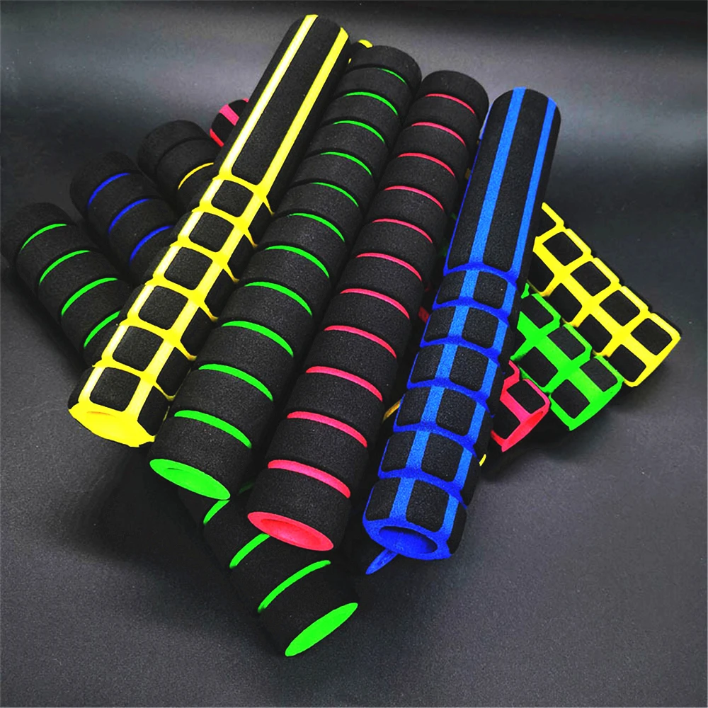 22cm Long Bicycle Grips 1 Pair Bike Racing  Motorcycle Handle Bar Foam Sponge Grip Cover Non-slip Soft Handlebar