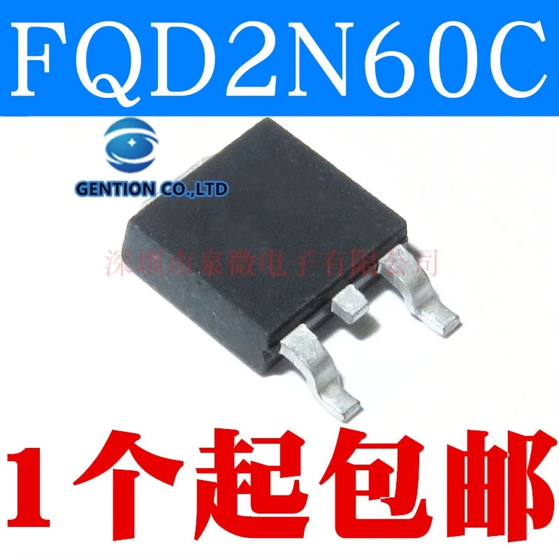 

10PCS 2N60C FQD2N60C MOS field effect tube 2N60 SOT the TO-252 in stock 100% new and original