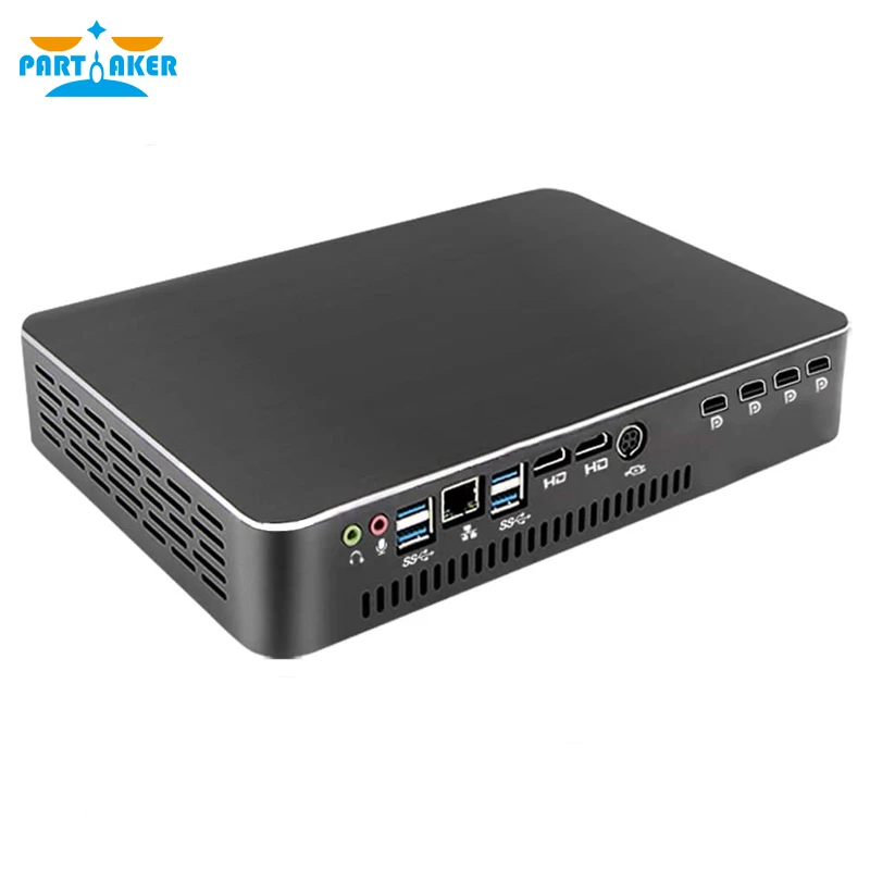 Partaker Mini Desktop PC Computer i7 9700F with P1000 4G Dedicated Graphics for Design Video Editing Modeling