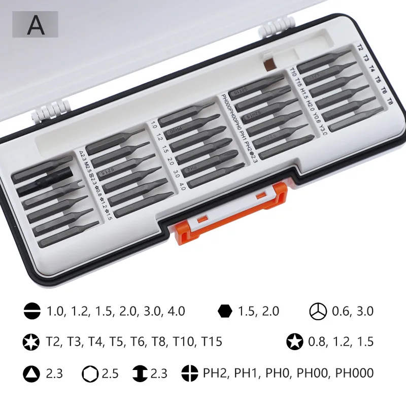 Juego de destornilladores de precisión, Mini destornillador de CR-V para teléfonos/ordenador/electrónica/portátiles, 18 Uds./31 Uds./47 Uds.