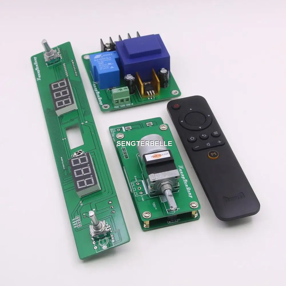 Montiert Hiend ALPS Motor Remote volumen control board hifi preamp board mit display 4 weg eingang
