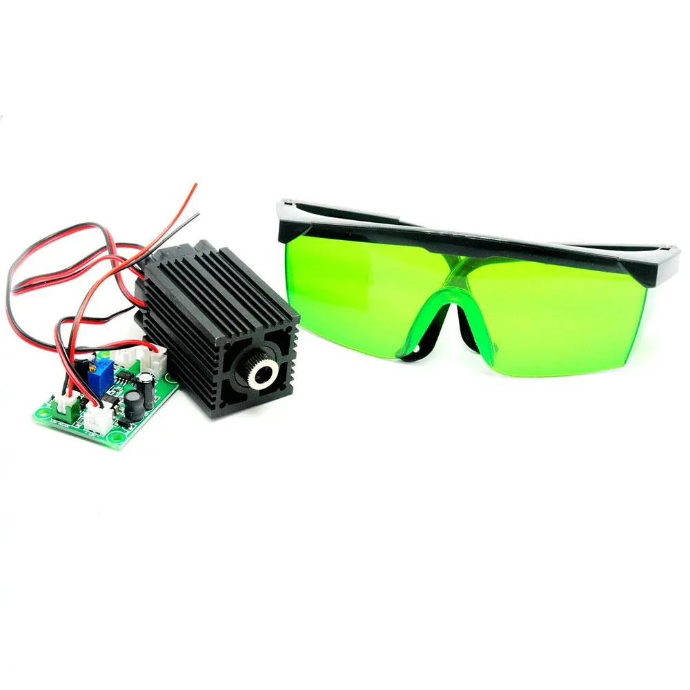 Leistungsstarke Einstellbarer Linie Strahl 405nm 100mW Violett/Blau Laser Diode Modul w/ 405nm 450nm Portection Brille