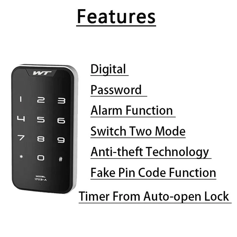 Factory Keyless Hidden Invisible Digital Electronic Smart Cabinet Lock Password Code Keypad Number Cabinet Cam Lock